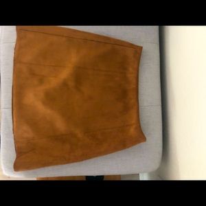Suede skirt
